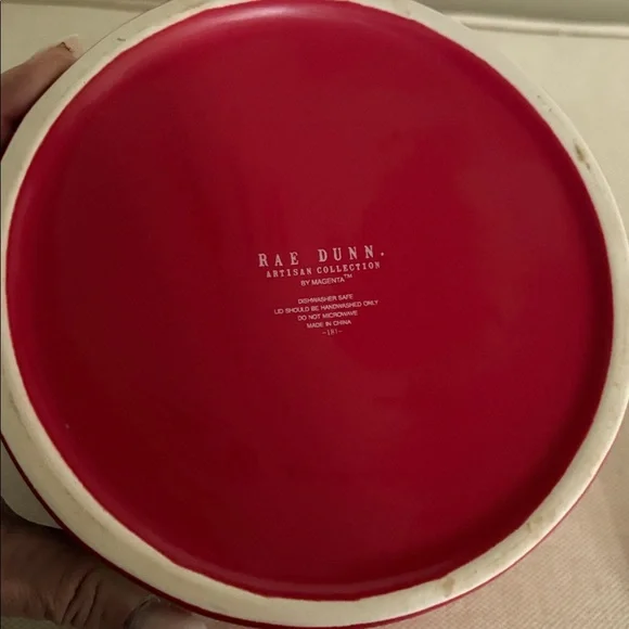 Awesome Rae Dunn Red “Candy Cane” Artisan Jar (large) - Picture 6 of 6